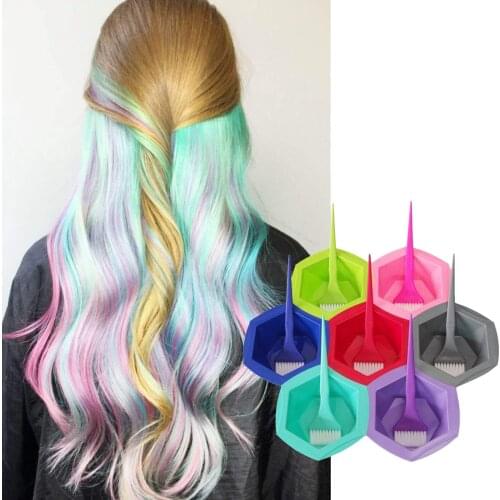 7 Pieces Hair Color Mixing Bowls Dye Brush and Bowl Set Salon Hair Coloring Dyeing Kit Hair Care & Styling Coloring Products