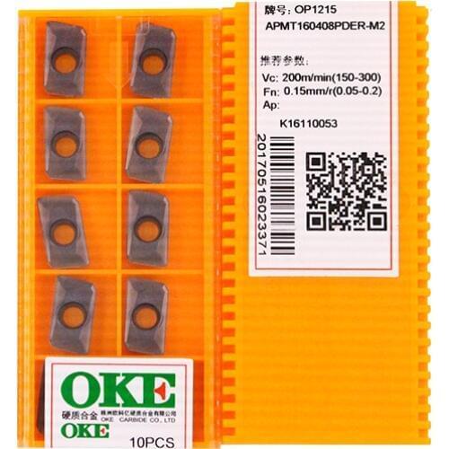 APMT160408PDER-M2 OP1215 100% Original China OKE carbide insert with the best quality 10pcs/lot free shipping