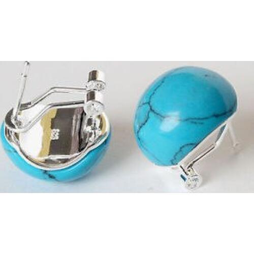 Noble women Blue beads Stud Earring earrings Ohrringe Bridal Wedding word