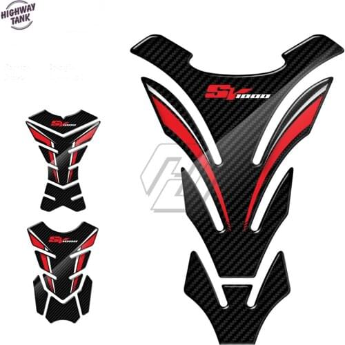3D Carbon-look Motorcycle Tank Pad Protector Case for Suzuki SV1000 SV 1000 Decals