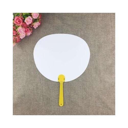 Childrens small fan painting blank kindergarten drawing cartoon doodle paper fan round fan group fan palace fan