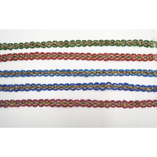 2yards Beaded Gold Sequin Lace Embroidery Cord Trim Ribbon Venice Applique Motif Lace Trim DIY Sewing Accessories YD002