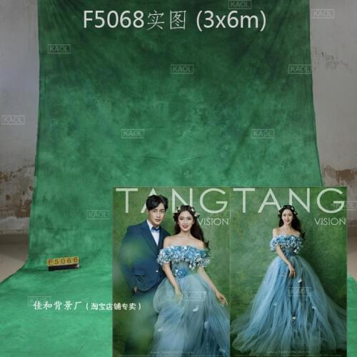 Tie-dyed green tone Muslin wedding backdrops,cotton cloth photography backgrounds for photo studio christmas family 6604