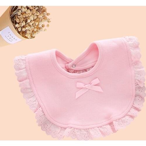 Baby bib double - sided white gauze saliva towel lace princess wind bib baby princess Sweet burp cloth waterproof