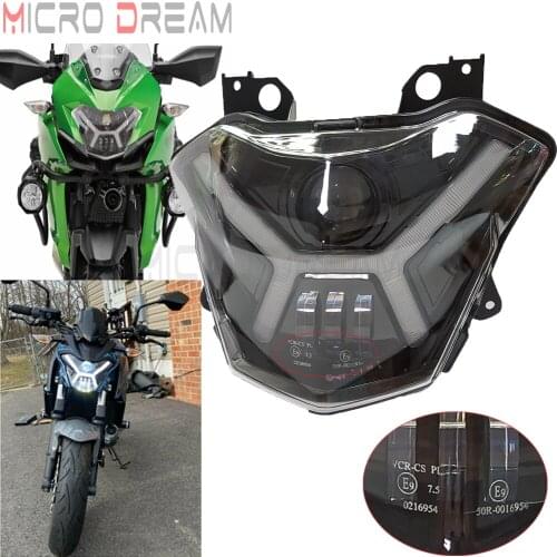 Plug Play Replacement Headlight 12v Hight Low Beam LED E9 Headlamp Assembly For Kawasaki Versys-X 300 Z650 ABS 2017-2021 Light