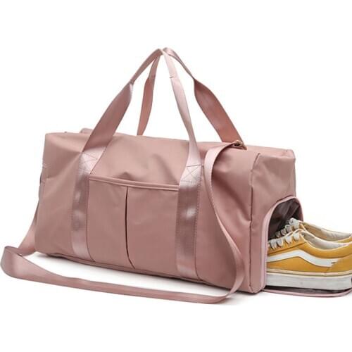 Nylon Men Travel Bag Dry and Wet Separation Women Gym Bag Training Fitness Travel Handbag Yoga Mat Sport Bag With Shoes Pocket