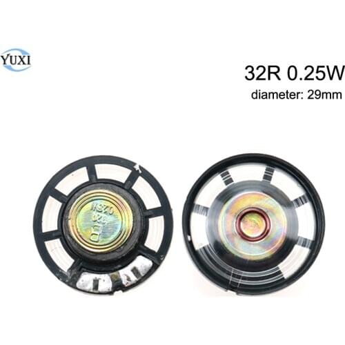 YuXi 2pcs New Ultra-thin Mini speaker 8 ohms 0.25 watt 0.25W 8R loudspeaker Buzzer Ringer Diameter 29MM 2.9CM