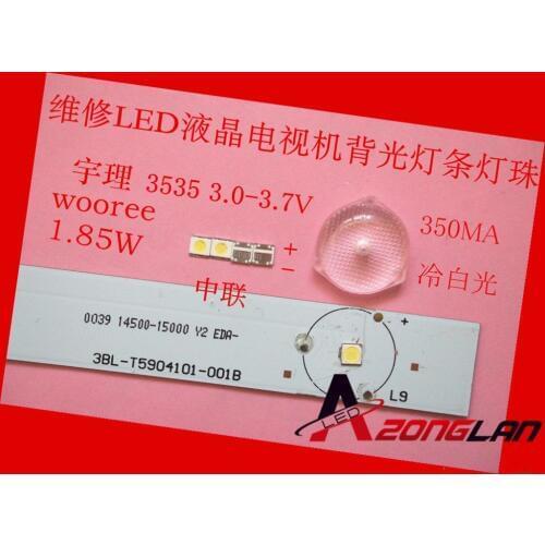 500PCS Original WOOREE LED 3535 Light Beads High Power 2W 3V 150LM Cool white For LED LCD TV Backlight Applicatio