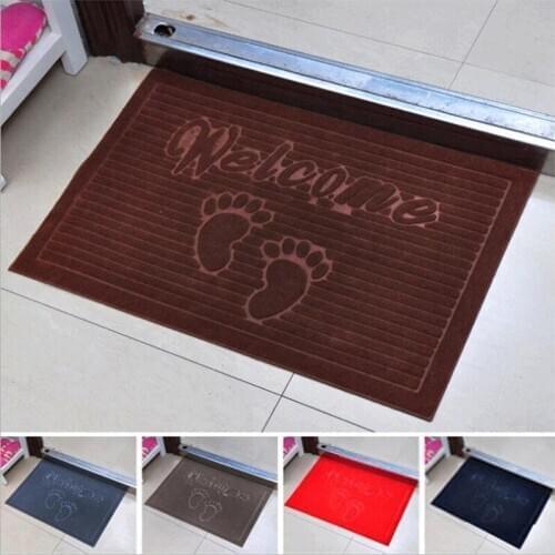 Polypropylene bedroom floor Carpet Embossing with Welcome & bigfoot pattern Non-Slip living room Bathroom Kitchen Door mat