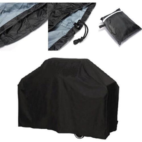 Cross border for outdoor products hot BBQ Cover outdoor barbecue cover rain, dustproof, anti UV, black wholesale