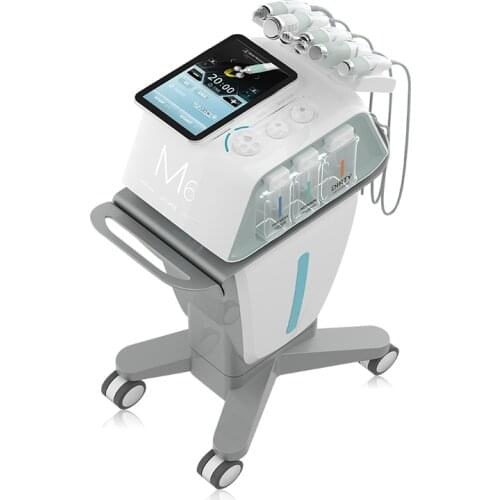 Portable 6 In 1 Ultrasonic hydrafacial Face Lifting Microdermoabrasion Oxygen Sprayer Hydrodermabrasion Deep cleaning Machine