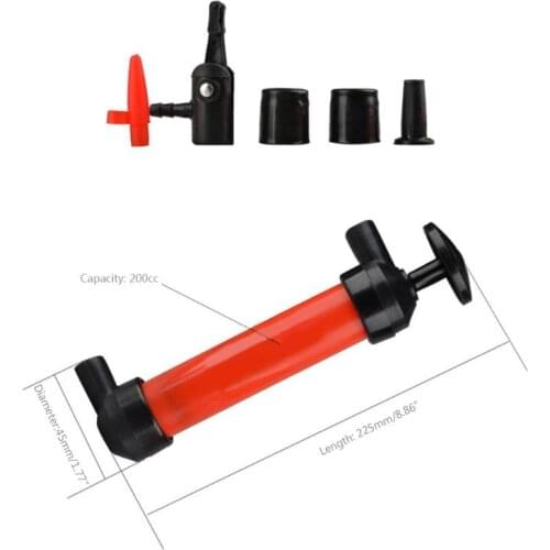 Portable Manual Oil Pump Siphon Tube Car Hose Fuel Gas Inflatable Pump Tool