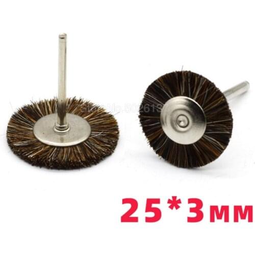 25*3MM T Shape Bristle Brushes With 3MM Shank For Jewelry Polishing Abrasive Dremel Accessories Wheel Set Suit Rotary Tools