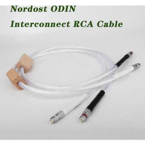High Quality Pair Nordost Odin Supreme Reference Interconnect RCA Audio Cable With Silver Plated RCA Plug