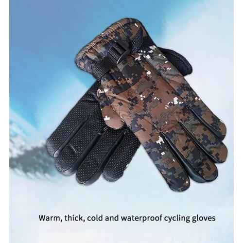 Tactical Military Men Winter Warm Gloves Anti-Slip Waterproof Thermal Heated Gloves Outdoor Hunt Hiking Fishing Ski Snow Gloves