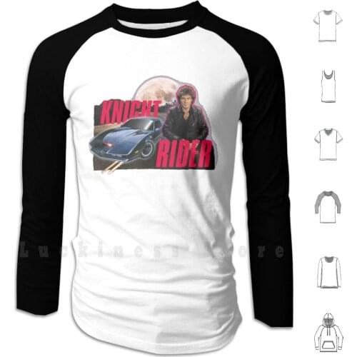 Knight Rider Hoodies Long Sleeve Knight Rider Michael Knight David Hasselhoff K I T T Pontiac Firebird Pontiac
