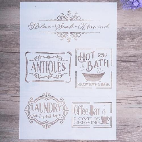 A4 A3 A2 Size DIY Craft Letter Stencils For Walls Painting Scrapbooking Stamping Stamps Album Decorative Embossing Paper Cards