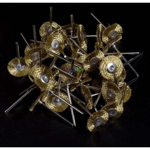 100pcs dental stainless steel flavonoid wire wheel brush mini drill Dremel polishing Dremel rotating tool