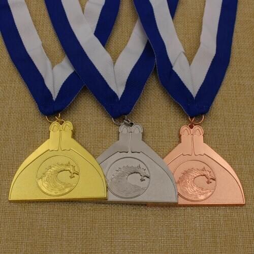 Custom logo electroplated gold / silver / bronze medal high quality sports children medal