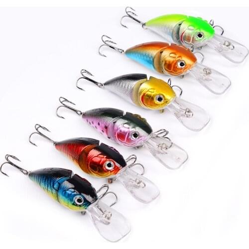 1pcs 8.5cm 14g Multi Section Hard Bait Rapid Motion Bait Vibroseis Mouse Hook Wiggler Deep Sea Artificial Plastic Bait