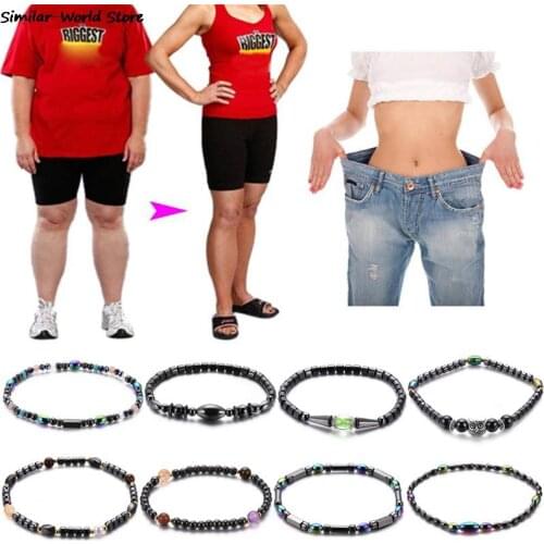 2021 Hot 1PC Anklet Weight Loss Magnet Colorful Stone Magnetic Therapy Bracelet Product Slimming Health Care Jewelry Party Gift