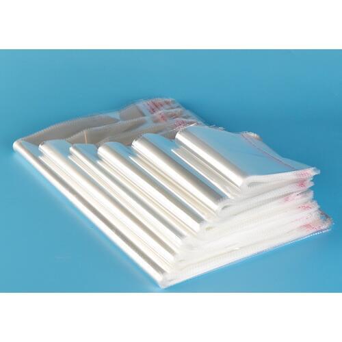 100Pcs Resealable Cellophane OPP Poly Bags Clear Self Adhesive Seal Plastic Packaging Storage Bags Material jewelry packaging