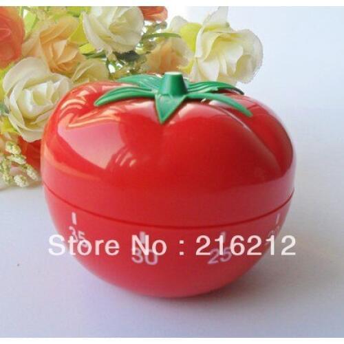 20 pcs Red tomato mechanical style family kitchen cooking time alarm 60 minutes