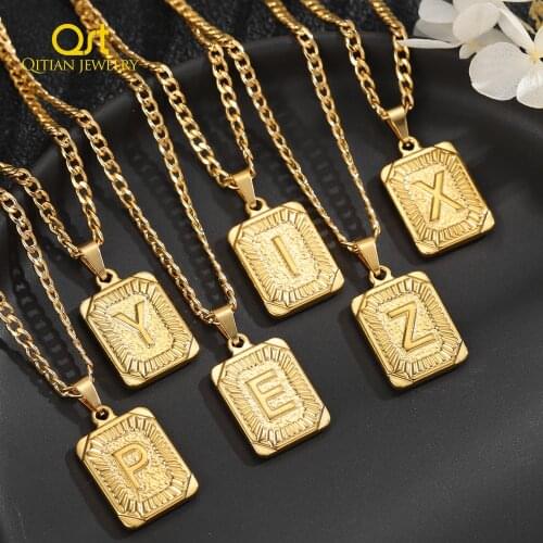 2021 Letters Necklace Hip Hop Jewelry 26 Letters Custom Initial Bracelet & Anklet Charm Pendant For Women Men Alphabet Jewelry