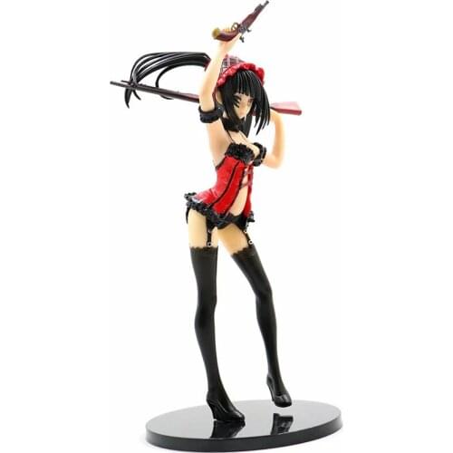23cm Japanese Anime Date A Live Sexy Figure Kurumi Tokisaki Lingerie 1/7 Sexy Figure Tokisaki Kurumi Figurine Model Toys
