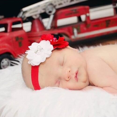 Baby photo Christmas two hand-stitched flower headband Childrens Christmas decoration elastic headband