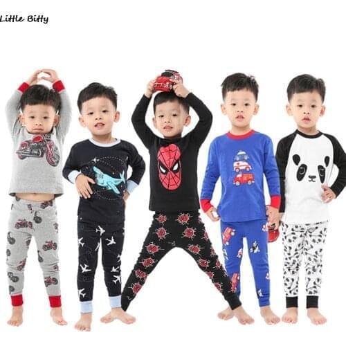 2 3 4 5 6 7 8 Years Childrens Pajamas Animal Cartoon Boys Pyjamas Kids Pajamas Pijamas Totoro Boy Sets Dinosaur Pajamas for Boy
