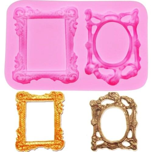 Food-grade Silicone Mold Flower Ring Frame Fondant Cake Decorating Tools Silicone Soap Mold Silicone Cake Mold Free ShippingA696