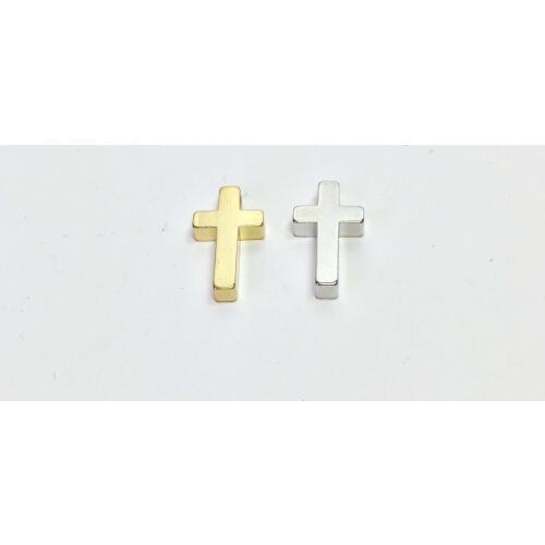 Eruifa 7*12mm Hot Wholesales Copper 2.5mm thick Cross Charms 20pcs per bag Pendant Becklace,Bracelet DIY 2 Colors
