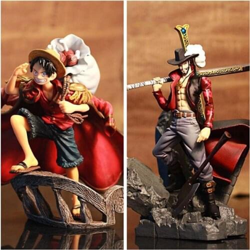 Anime Pirate King Jorakul Mihok Eagle Eye Luffy 15cm Pvc Action Figures Model Statue Collection Ornaments Decoration Toy Gift