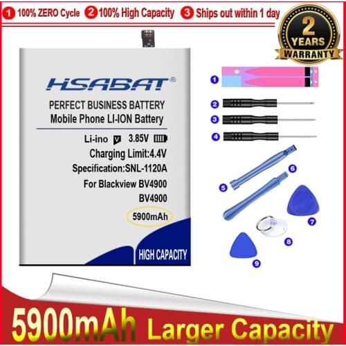 HSABAT 0 Cycle 5800mAh Li616077HTT Battery for Blackview BV4900 High Quality Mobile Phone Replacement Accumulator