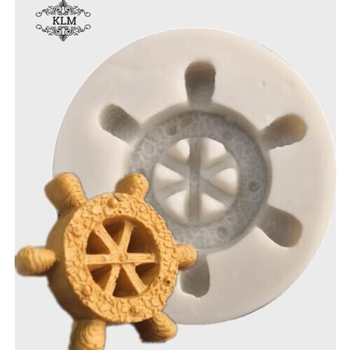 KLM New Navigation Boat DIY Steering Wheel Resin Mold Biscuit Chocolate Cake Tool