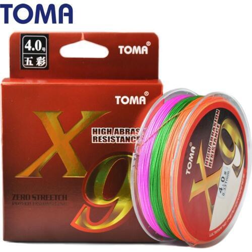 TOMA X9 Fishing Line 150M 9 Strands Braided Fishing Line Floating Multifilament PE Line Saltwater 17 22 24 33 35 46 57LB