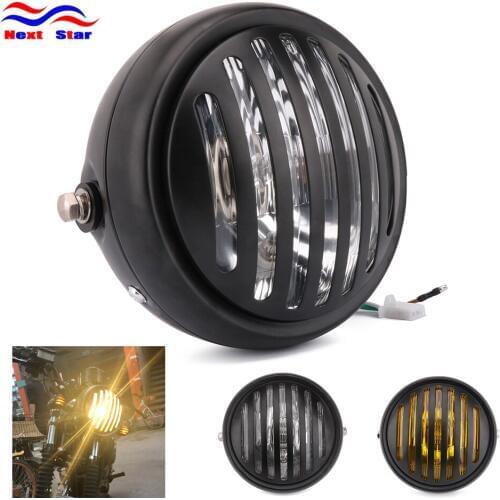 Motorcycle 5.75" 35W 12V White Front Iron Round Headlight Headlamp Head Light For HONDA KTM KAWASAKI YAMAHA SUZUKI Dirt Bike