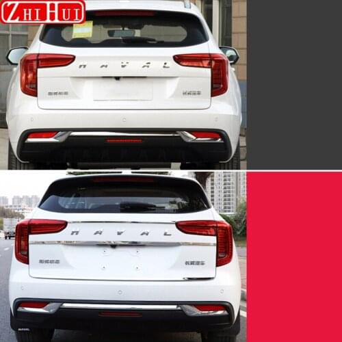 304 Stainless Steel Rear Door Trim Car Rear Door Trunk Chrome Trim Tailgate Strips Stickers For Haval Jolion 2021 Accessories