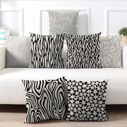 Fuwatacchi Leopard Pattern Cushion Cover Geometric Pattern Throw Pillow Covers for Home Sofa Chair Decorative Pillowcase 45x45cm