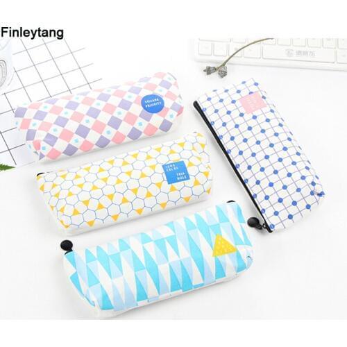 New Kawaii Stationery Pencil Case Fashion Canvas Pencil Bag School Supplies Cute Creative Child Gift Pencil Box Cosmetic Bags