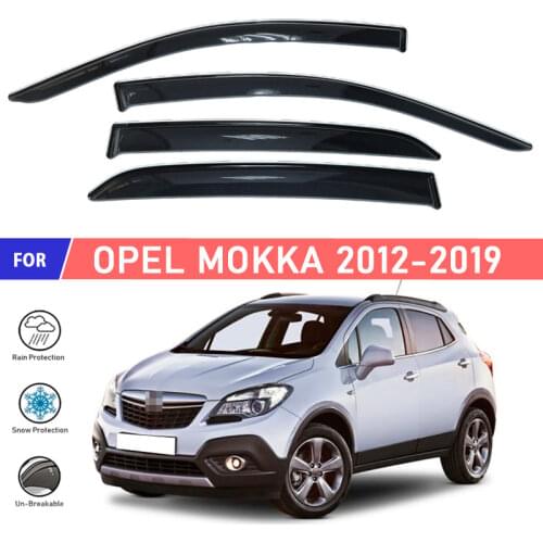Window deflectors for Opel Mokka 2012- car window deflector wind guard vent sun rain visor cover car styling