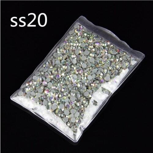 Wholesale ! 5 bags /lot ,ss20 (4.6-4.8mm) AB Color Crystal Rhinestones DMC Hot fix Stone/ Crystal Beads Loose Rhinestone Beads