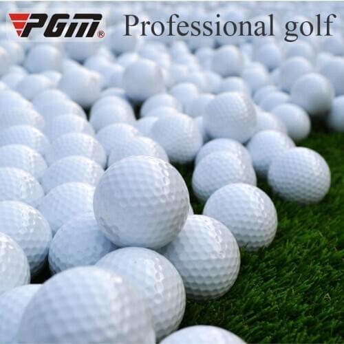 PGM 10pcs/lot Golf Ball Golf Exercise Training Tool Beginners Practice Driving Range Two-layer Ball Pure White Golf Equipment