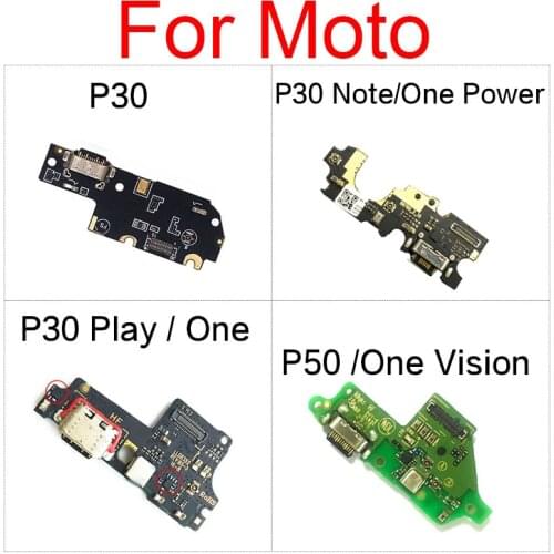 Chargring USB Jack Microphone Board For Mototrola Moto P30 Play Note One Power Charger Mic Dock Connector Flex Cable Board Parts