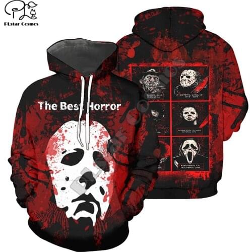 PLstar Cosmos Newest Halloween Movie Michael Myers Horror Terror Colorful 3DPrint Men/Women Streetwear Harajuku Funny Hoodies A7