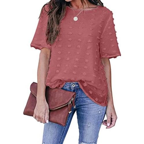 Plus Size Women T-shirt Casual Solid Color Loose Summer Short Sleeve Round Neck Top Dating Tees T-Shirt