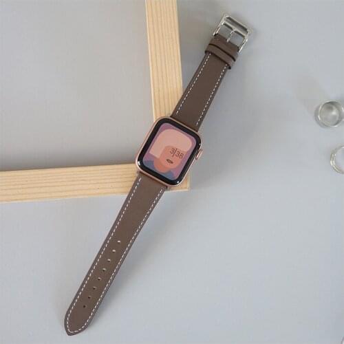 High Quality Genuine Leather Loop for Apple Watch Band 40mm 44mm 38mm 42mm Bracelet Strap for iWatch 5 4 3 2 1 Wristband SE 6