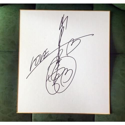 Hand drawn Yamaguchi Momoe autographed Shikishi Card Art Board 032019