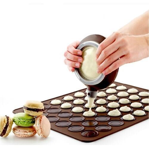 Hot Macaroon Kit Macaron Silicone Mat Non-Stick Baking Mold Set 30 Capacity Macaron Pot Cake Decorating Supplies